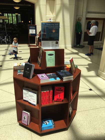 A selection of books from presenters at the Notre Dame bookstore