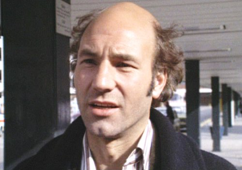 Patrick Stewart with long hair, sans toupee