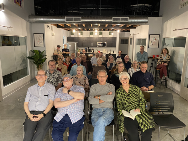 Photo of the audience at the reading for the I-70 Review release