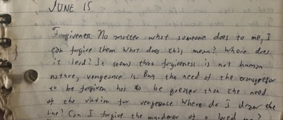 Handwritten journal entry, the text is in the main article 
