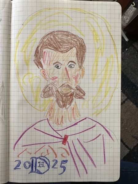 Today’s saint picture, slightly less crummy, Saint Justin