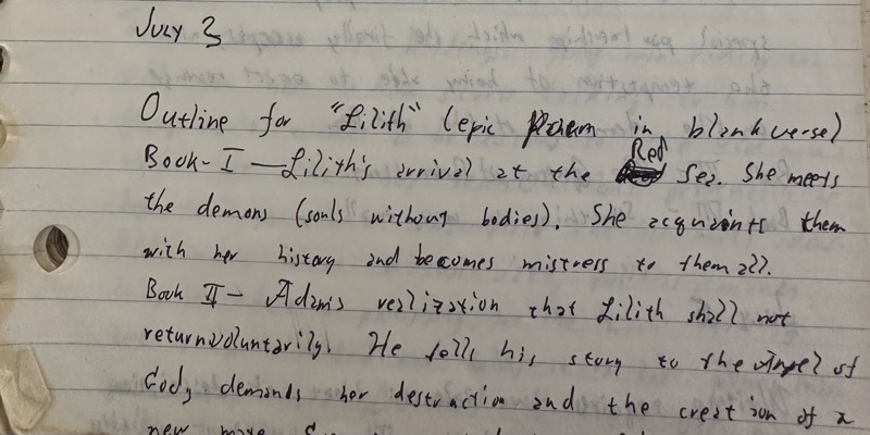 Image of the beginning of the original handwritten journal entry. The full text appears in the body of this post