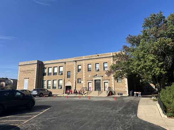 One of the school buildings wihch looks to be pre-world war II in its design