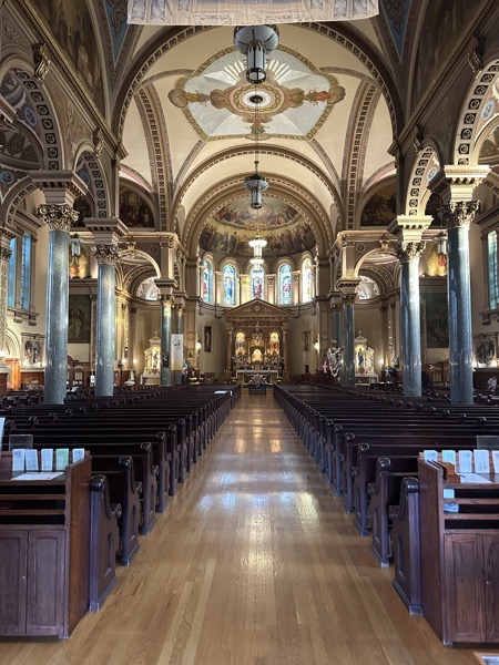 The baroque interior of St Hedwig church