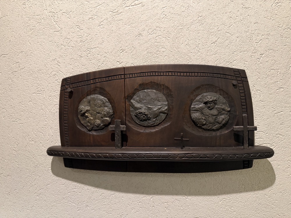 IMG_1473.jpeg Three of the Stations of the Cross from the church