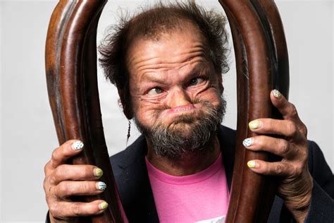 Image of a man girning